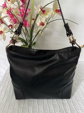 Montana West Leather Shoulder Bag with Gold Hardware